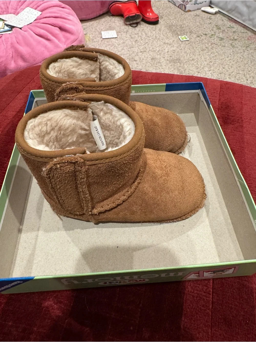 UGG Chestnut Suede Moccasin Baby Booties